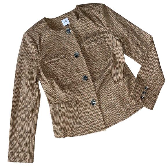 Cabi Penny Herringbone Blazer Cropped - Picture 2 of 10